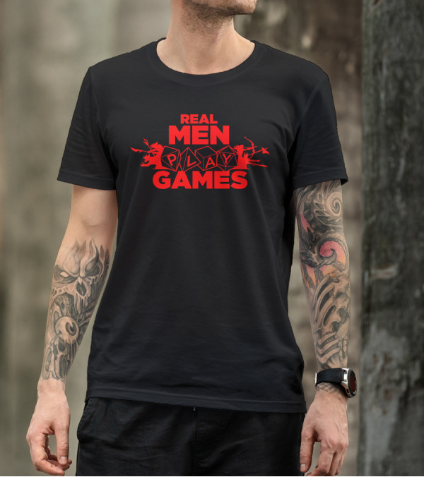 Real Men Play Games With Dice And Knights T-Shirt