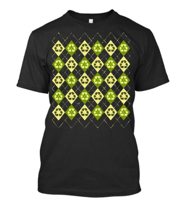 Reduce Reuse Recycle Argyle T-Shirt