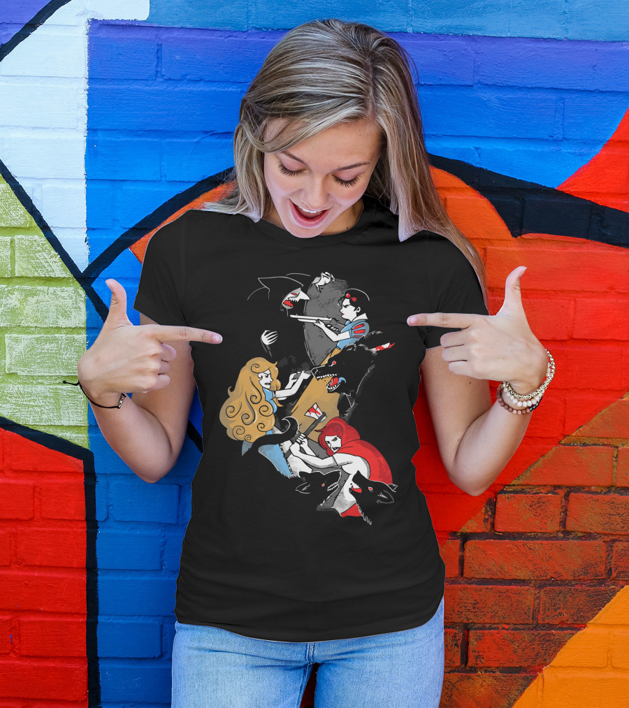 Revenge Of The Damsels Battle With Wolves And Villains T-Shirt
