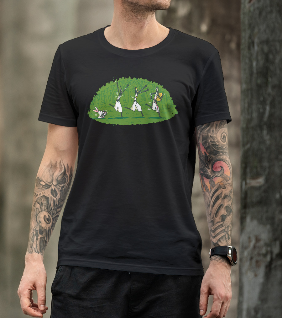 Run Away And Keep Going Monty Python Knights Dance Forest T-Shirt