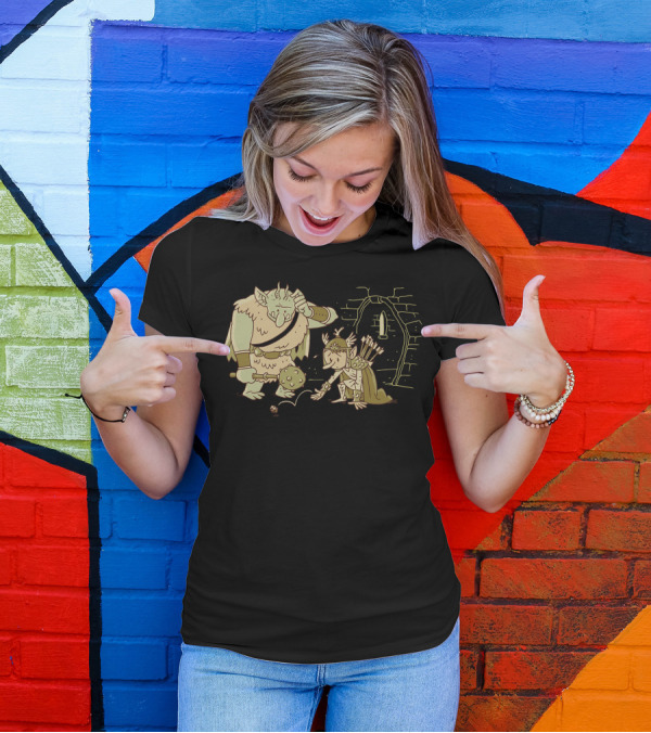 Saving Throw Dungeon Dice Adventure With Goblin And Elf T-Shirt