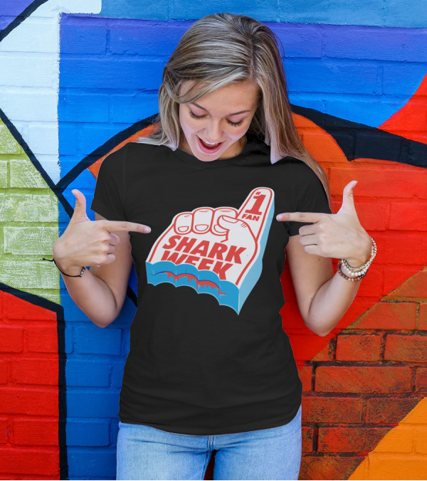 Shark Week Number 1 Fan Foam Finger T-Shirt