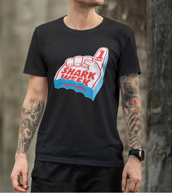 Shark Week Number 1 Fan Foam Finger T-Shirt