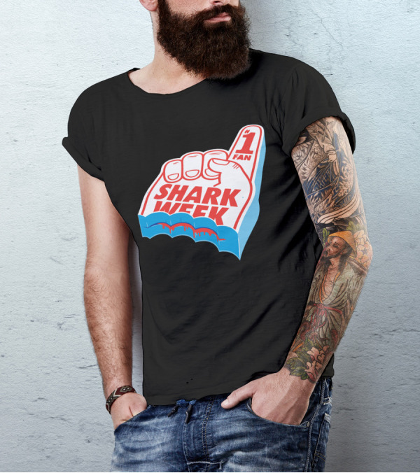 Shark Week Number 1 Fan Foam Finger T-Shirt