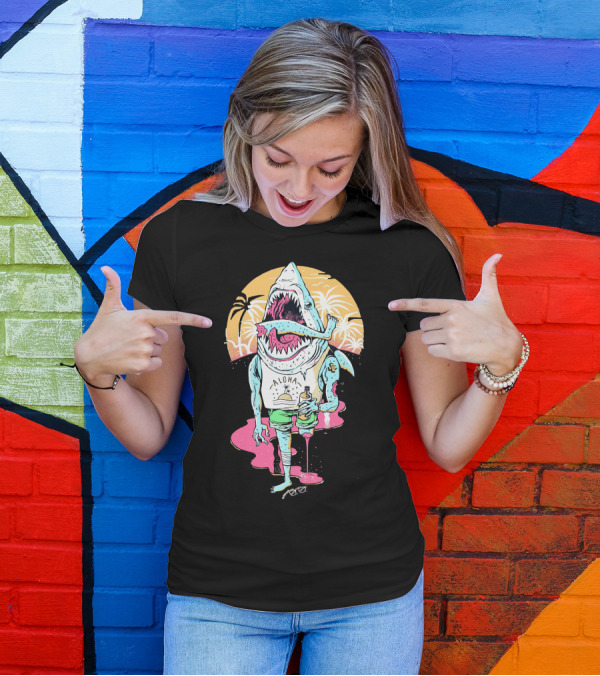 Sharkbro Aloha Tropical Sunset Party Vibes T-Shirt
