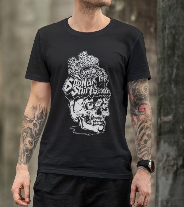 Six Dollar Shirt Skull Brain T-Shirt