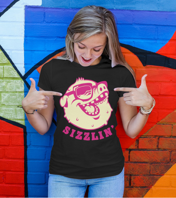 Sizzlin' Cool Shades Grinning Pig T-Shirt