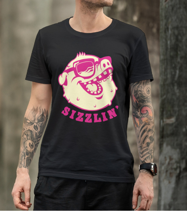 Sizzlin' Cool Shades Grinning Pig T-Shirt