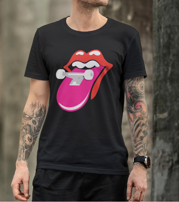 Skateboarding Tongue Icon Rolling Stones T-Shirt