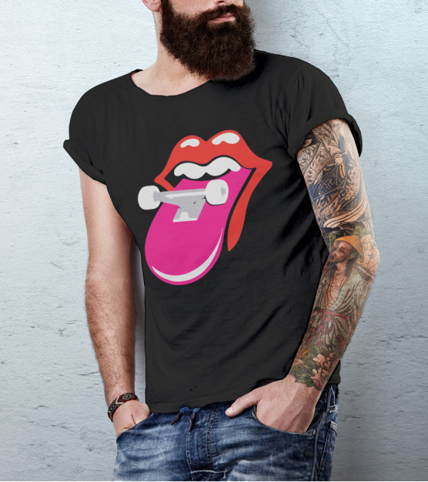 Skateboarding Tongue Icon Rolling Stones T-Shirt