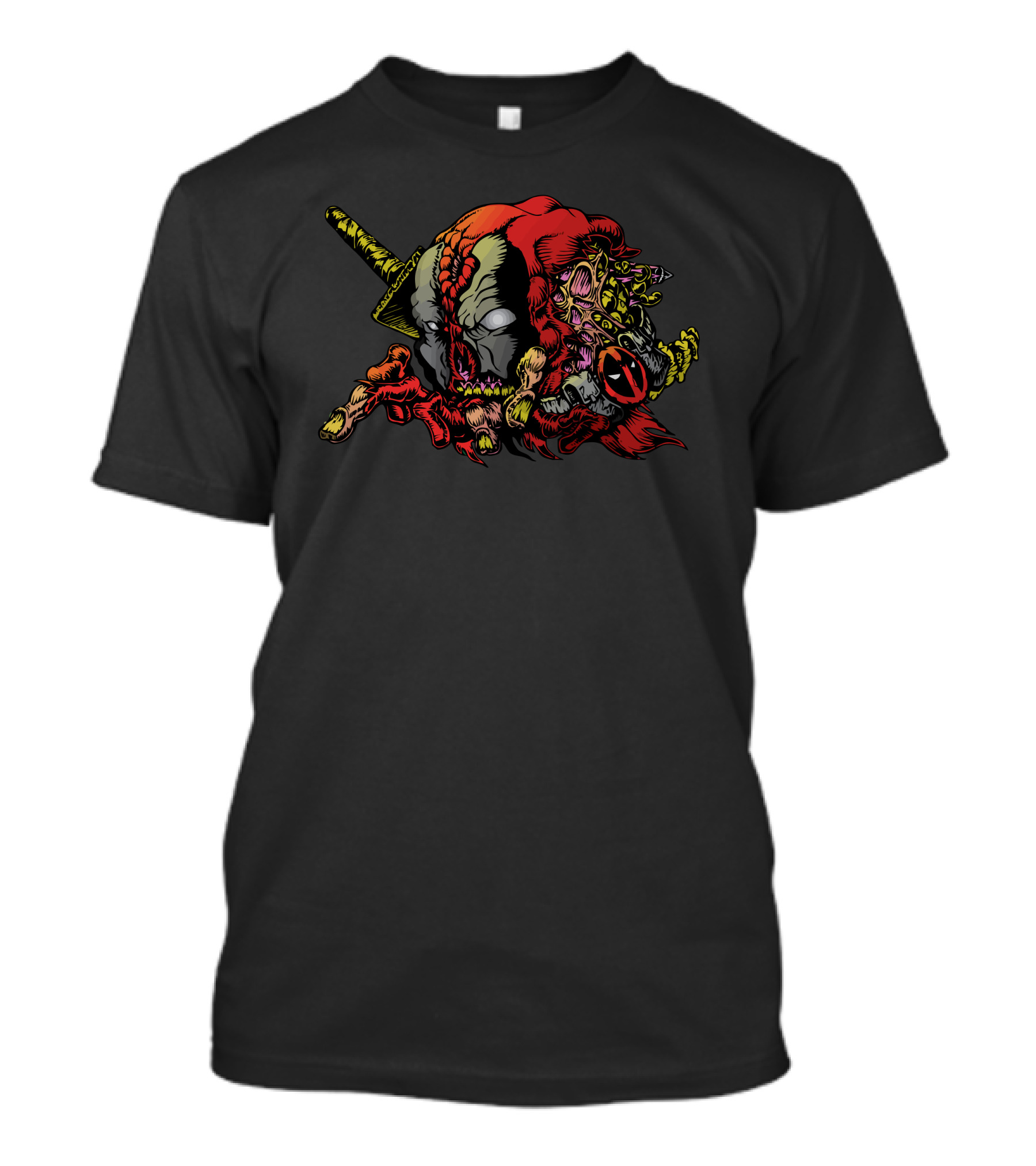 Skiderpool Chimera Creature With Sword And Mask T-Shirt