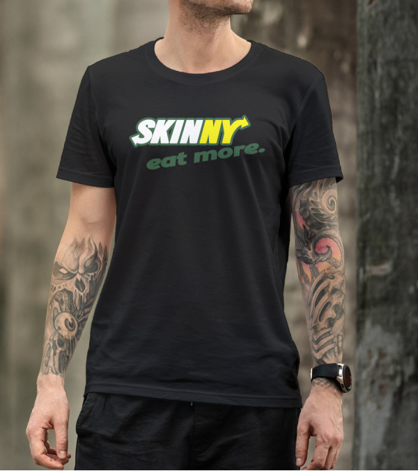 SKINNY Eat More Text T-Shirt