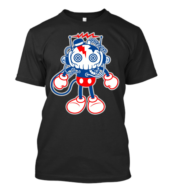 Skull Bolt Electric Steamboat Toon T-Shirt