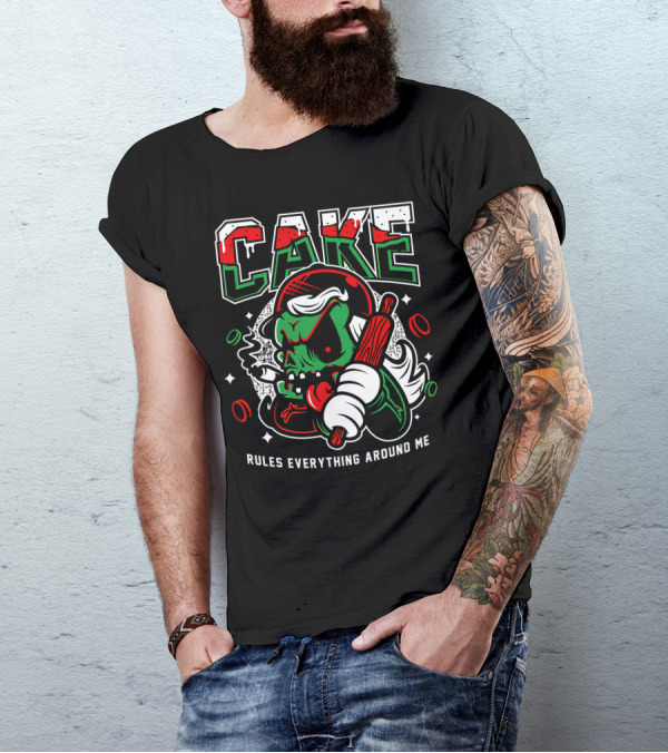 CAKE Rules Everything Around Me Skull Cooking T-Shirt
