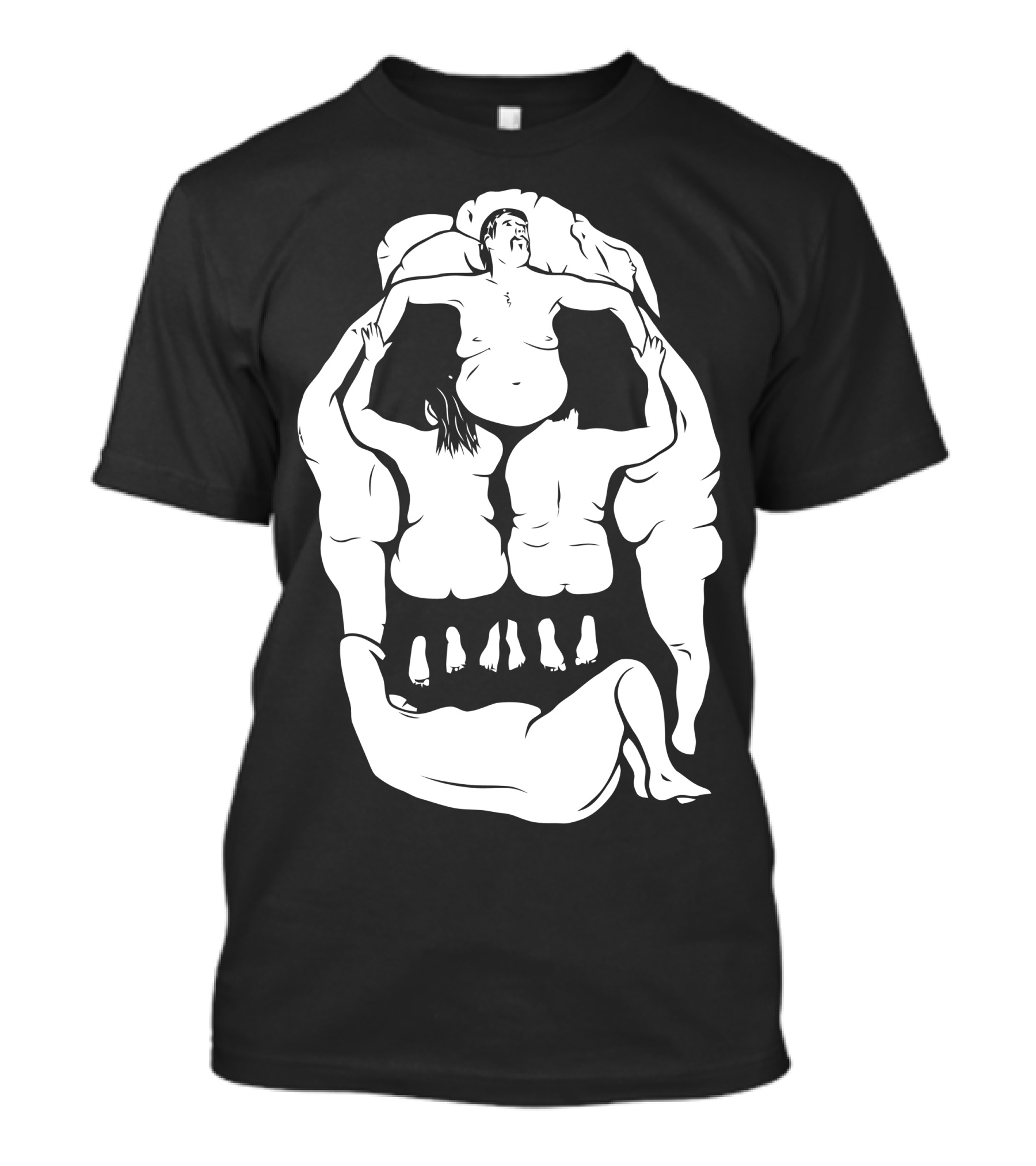 Skull Formation Human Body Illusion T-Shirt