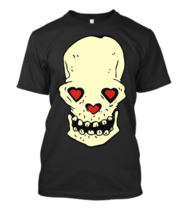 Skull Heart Eyes Love T-Shirt