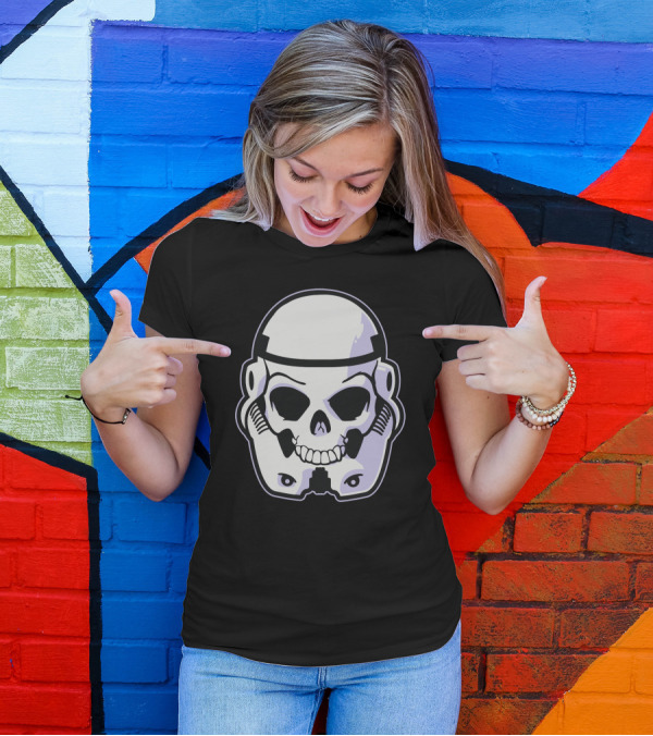 Skull Trooper Stormtrooper Mashup Star Wars Helmet Skull T-Shirt
