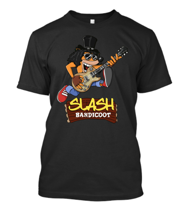 Slash Bandicoot Rock Guitarist Character Crossover T-Shirt