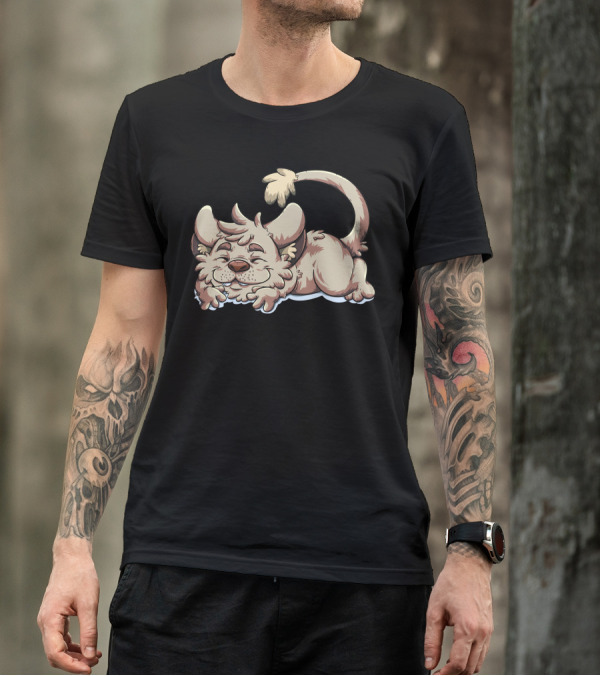 Sleeping Rufus Cute Sleepy Cartoon Creature T-Shirt