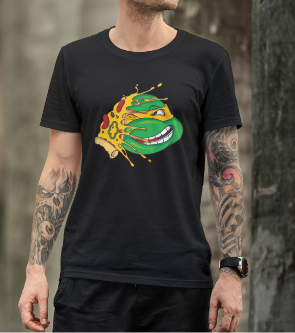 Teenage Mutant Ninja Turtles Pizza Slice Face Smack That T-Shirt