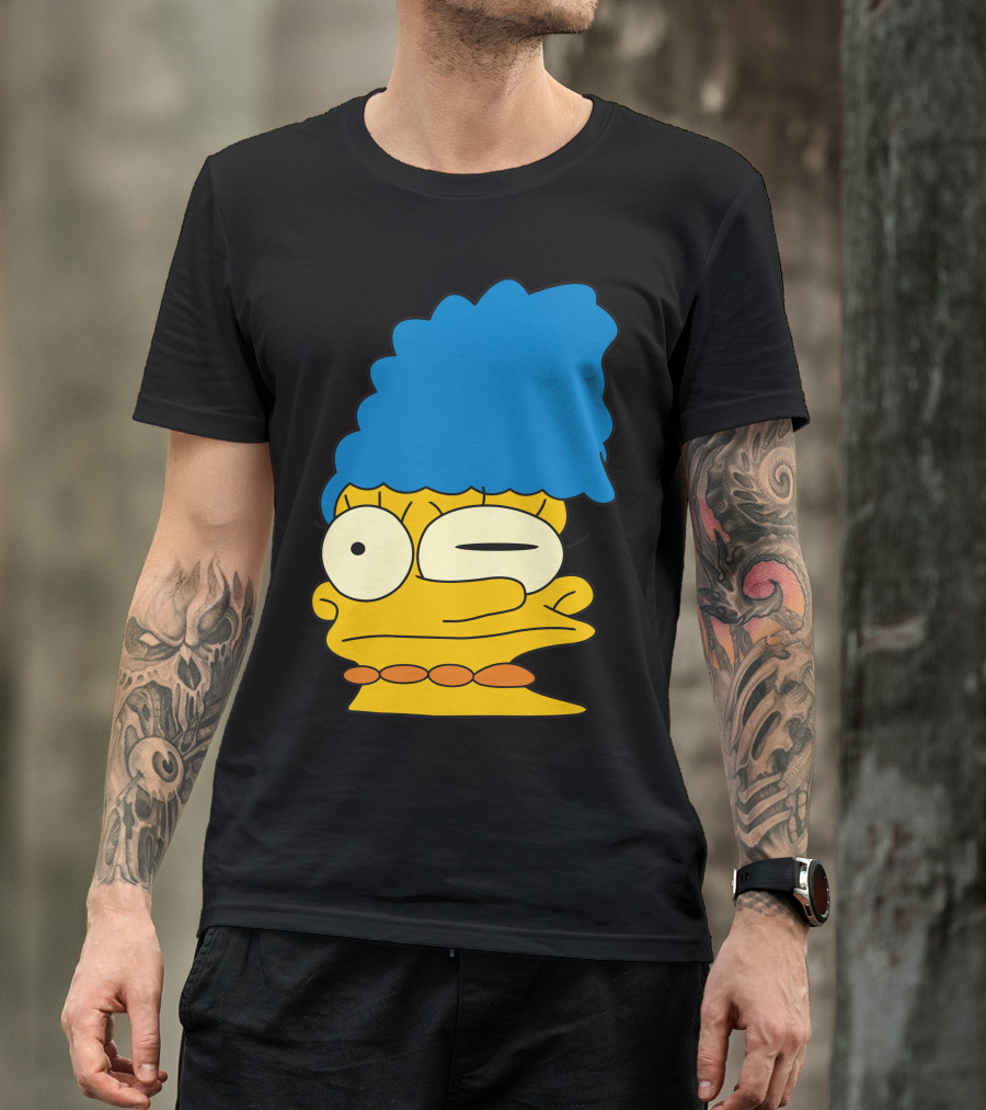 Marge Simpson Smeared Face Meme T-Shirt