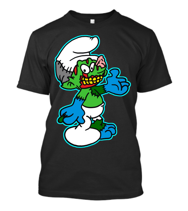 Smurf Zombie Horror Crossover Character T-Shirt