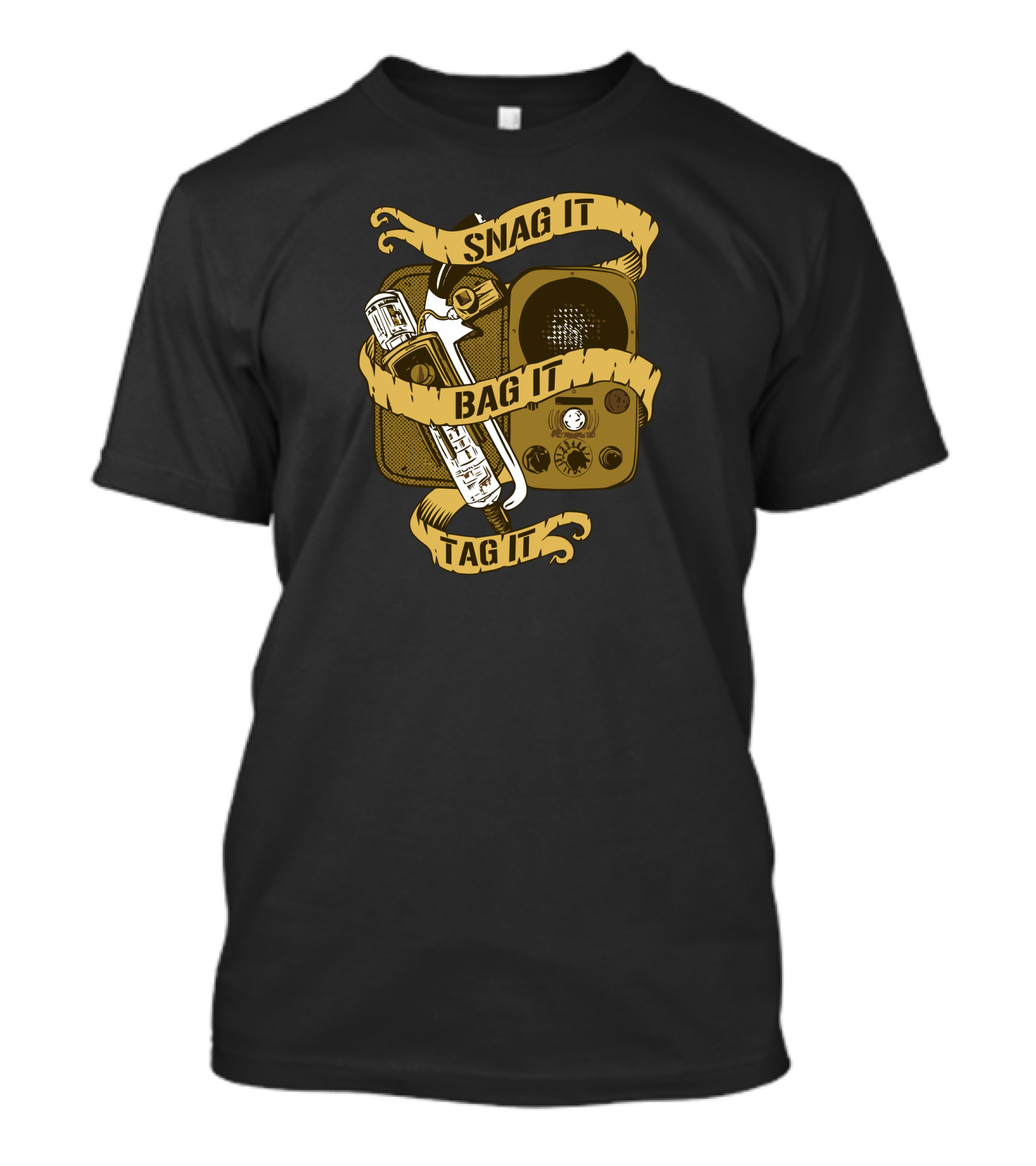 Snag It Bag It Tag It Wrench Speaker Radio Vintage Vibe T-Shirt
