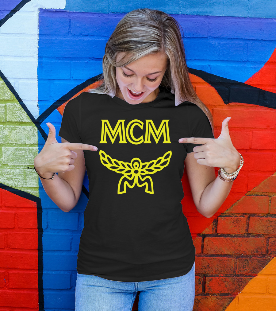MCM Gold Eagle Wing Emblem T-Shirt