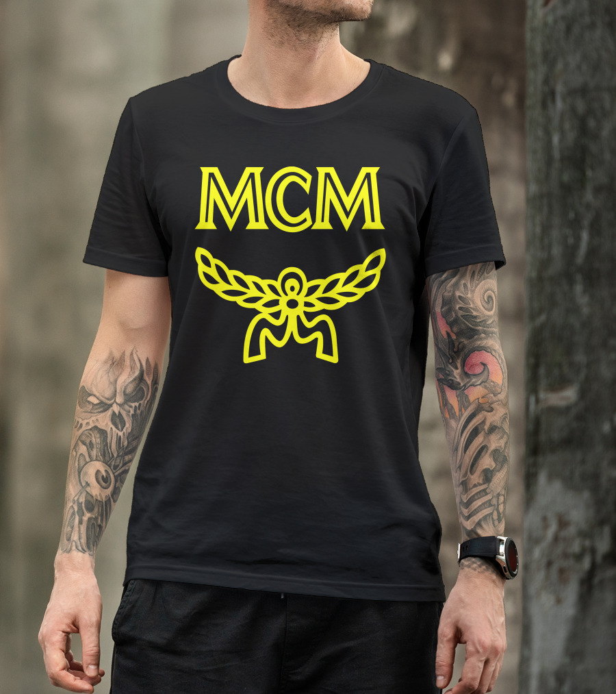 MCM Gold Eagle Wing Emblem T-Shirt