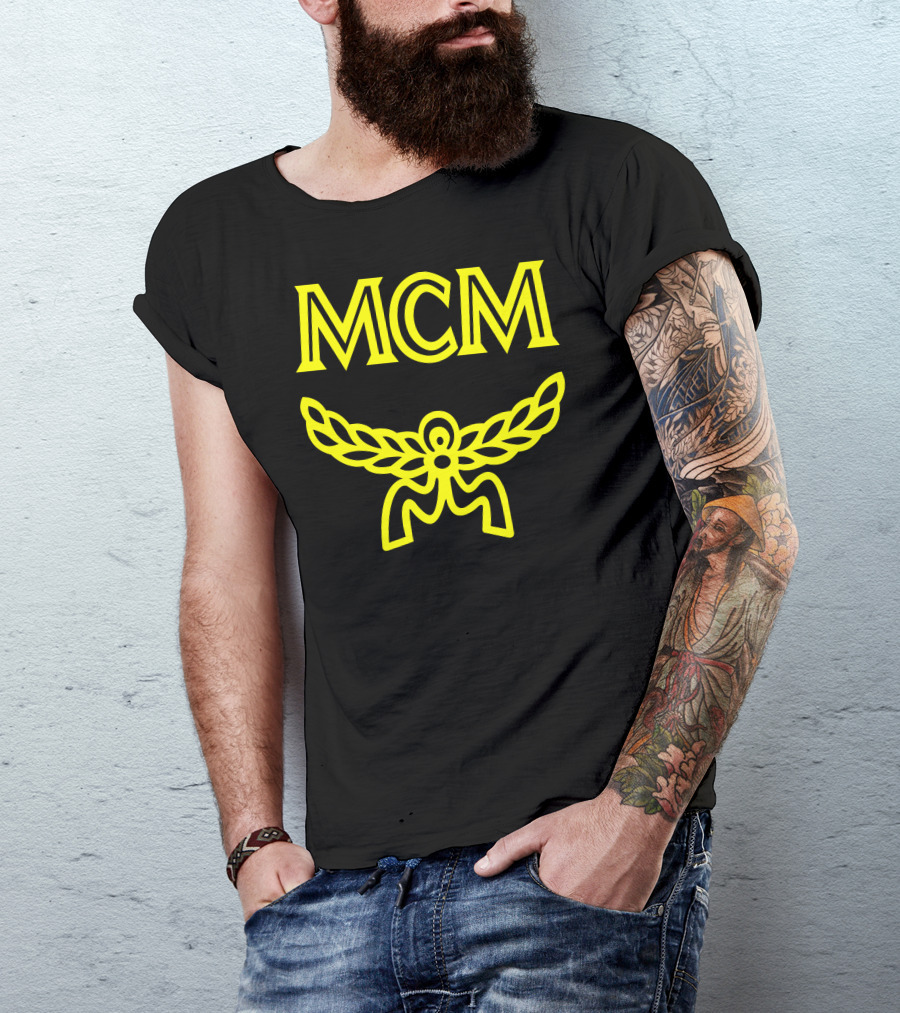 MCM Gold Eagle Wing Emblem T-Shirt