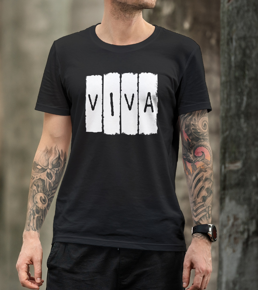 Viva Black Sz M L XL 2XL 3XL Text T-Shirt
