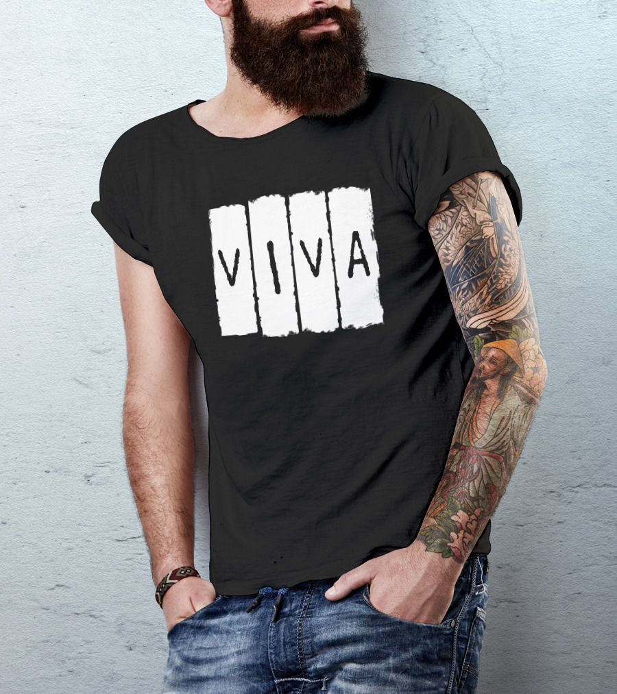 Viva Black Sz M L XL 2XL 3XL Text T-Shirt