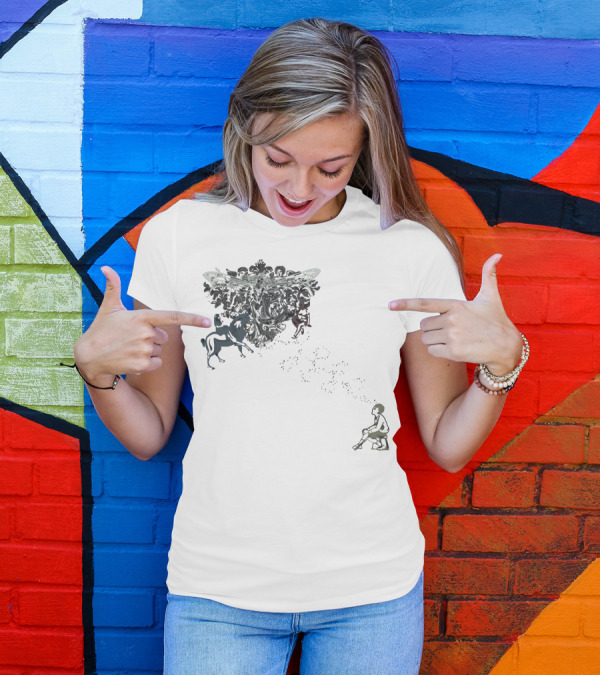What Dreams Are Made Of Fantasy Creatures And Daydreaming Child T-Shirt