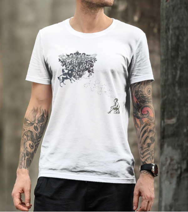 What Dreams Are Made Of Fantasy Creatures And Daydreaming Child T-Shirt