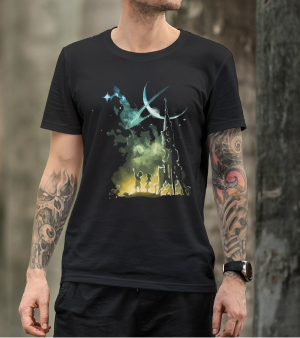 What Goes Up Isn' Space Rocket And Children Under Stars T-Shirt