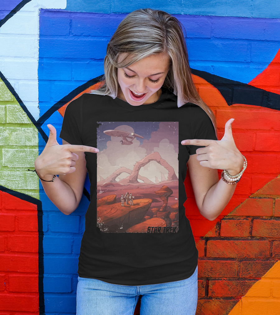 Star Trek Where No Man Has Gone Before Exploration Scene T-Shirt