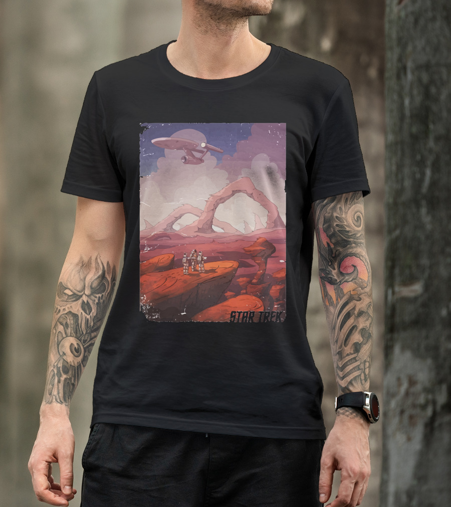 Star Trek Where No Man Has Gone Before Exploration Scene T-Shirt
