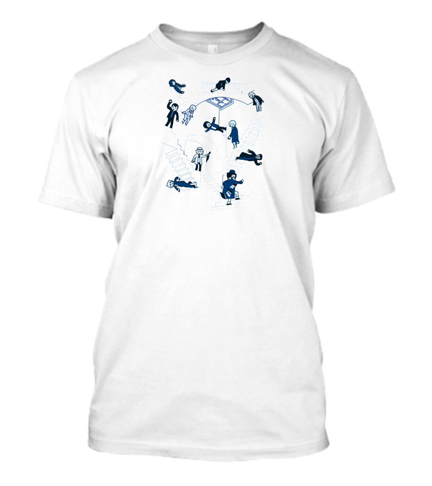 Who Needs Gravity M.C. Escher Inspired Relativity Staircase T-Shirt