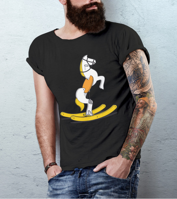 Wild Rocking Horse Retro Modern Style Toy T-Shirt