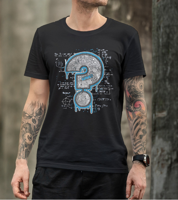 X Hell If I Know UMA Sci-Fi Question Mark Equation Doodles T-Shirt