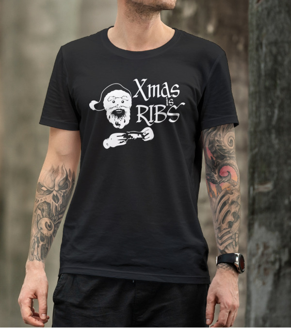 Xmas Is Ribs Santa Eating T-Shirt