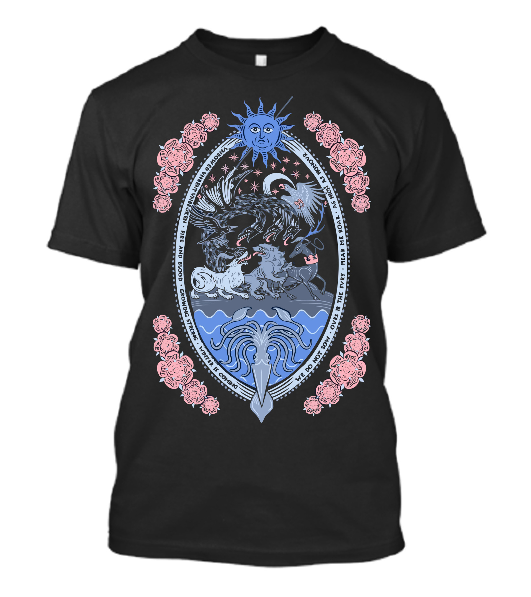 I Am The Water And Blood Coming And Going Here Be Dragons We Do Not Sow T-Shirt