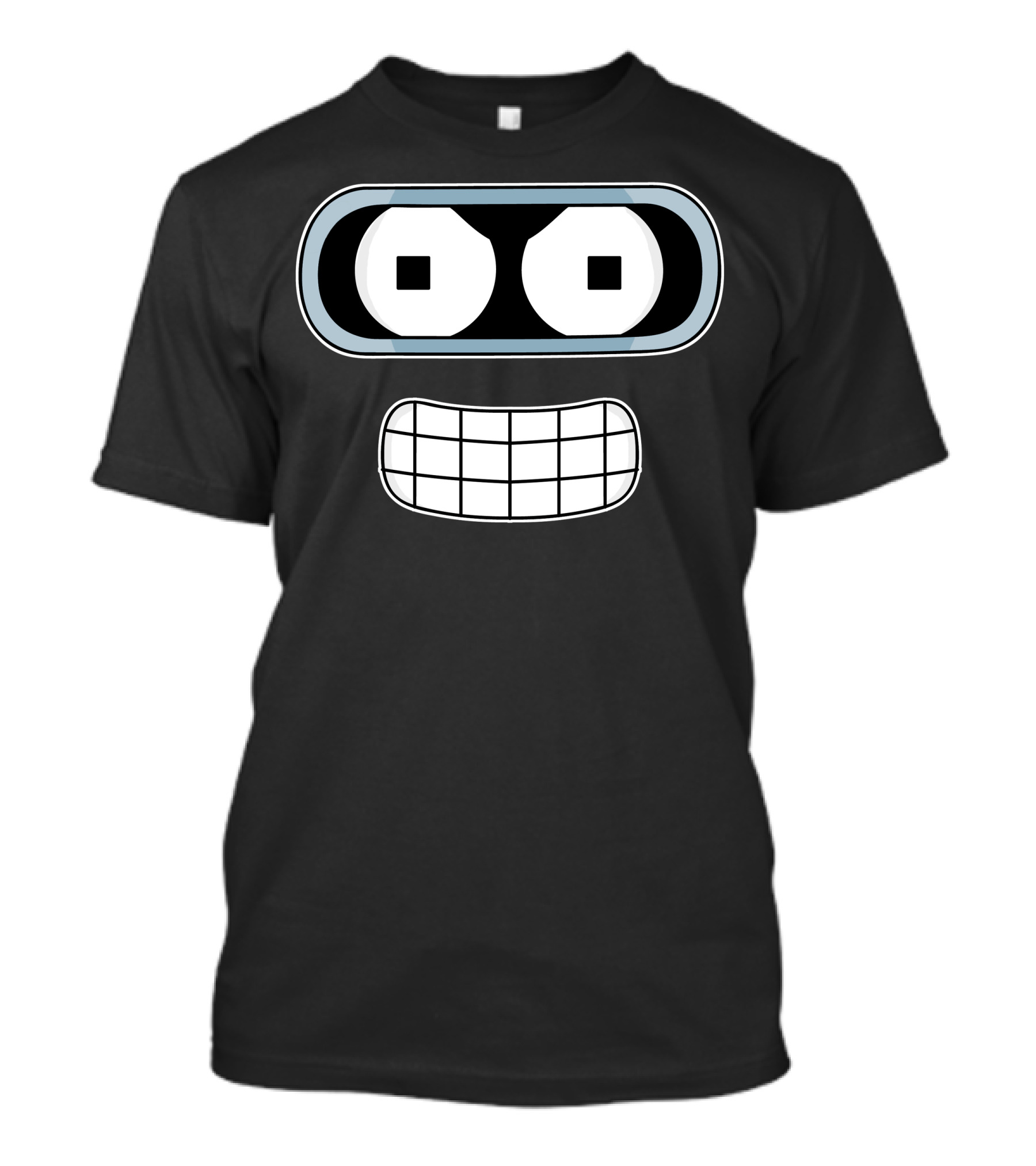 Bender Face Futurama Eyes And Grin Iconic Robot Expression T-Shirt