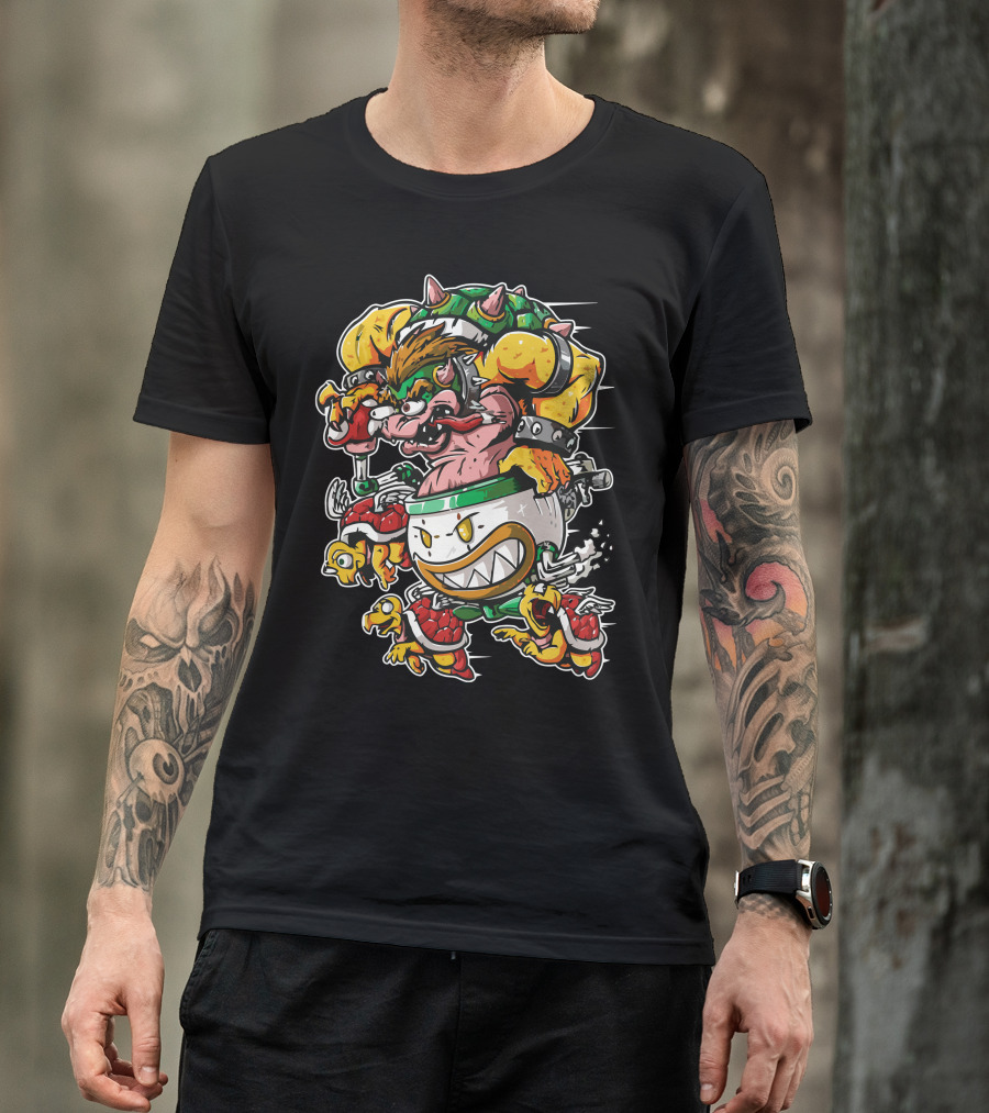 Boss Fink Angry Monster Hot Rod Bowser T-Shirt