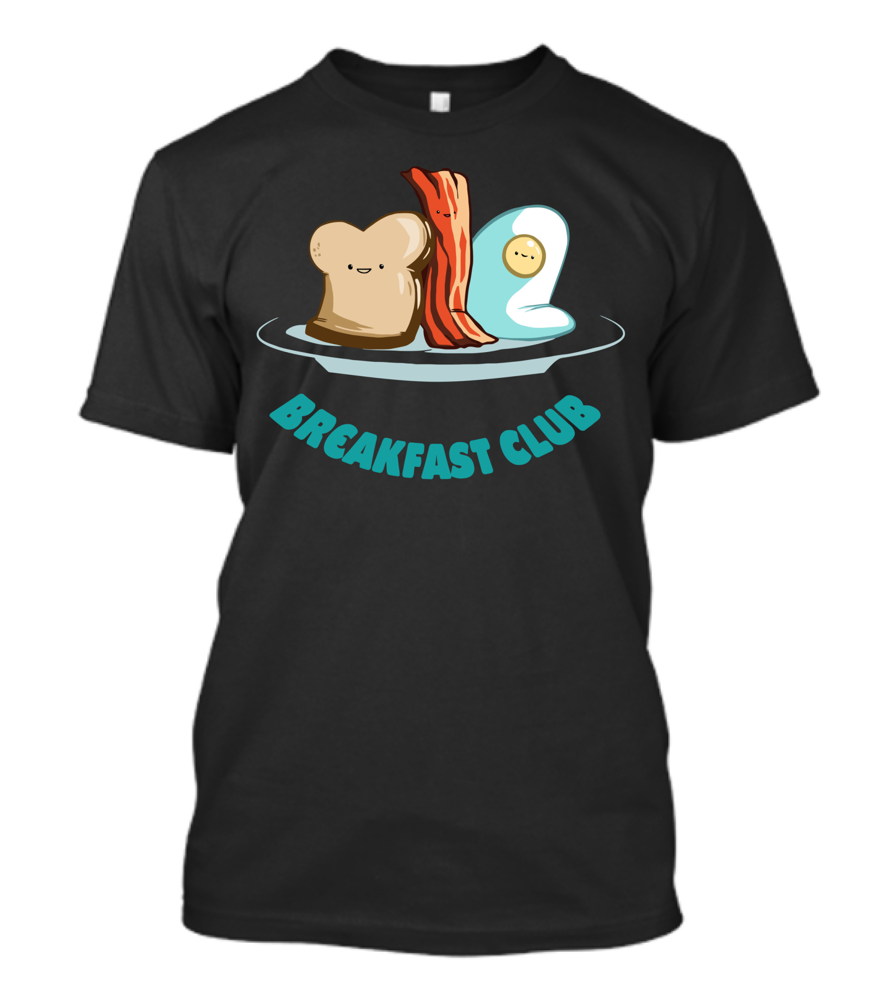 Breakfast Club Toast Bacon Egg Plate T-Shirt