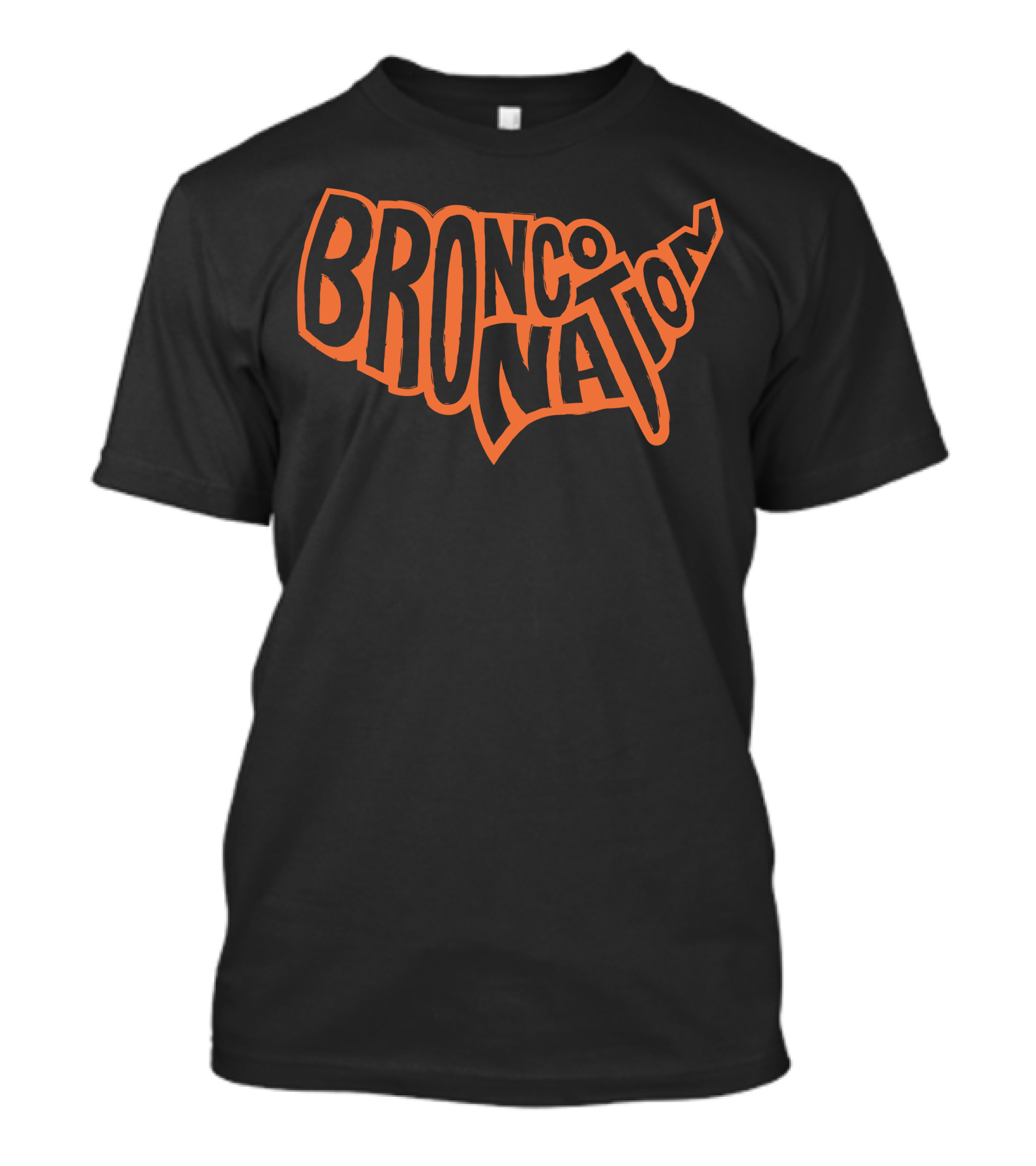 Bronco Nation United States Shaped Typography T-Shirt