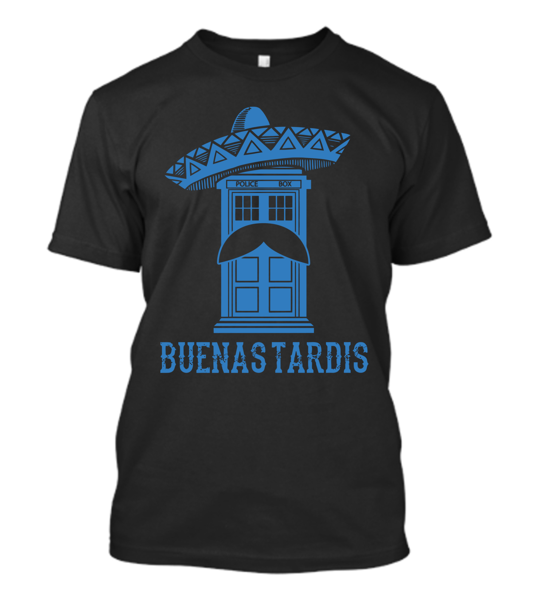 Buenas Tardis Sombrero Police Box T-Shirt