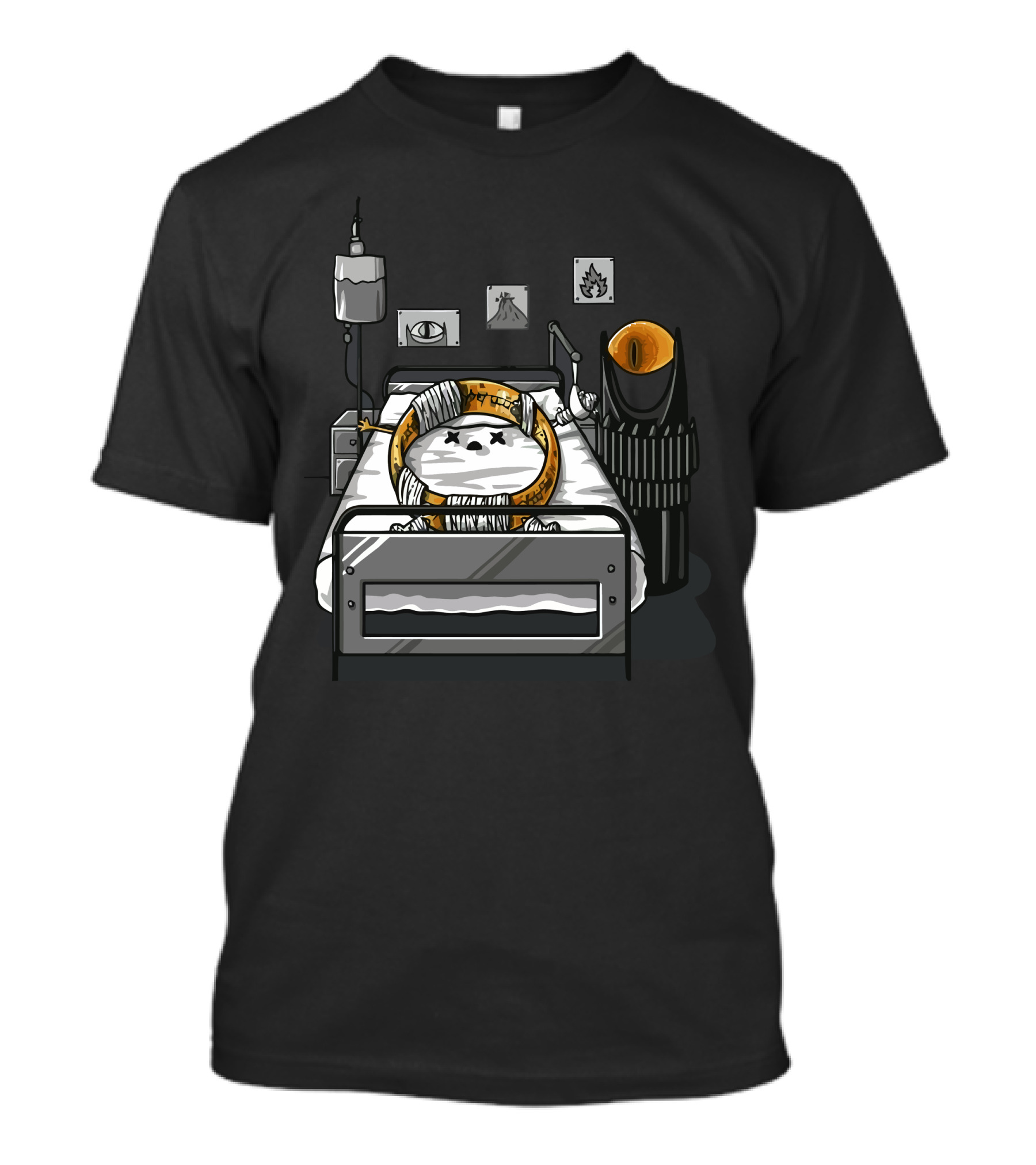 Burn Unit Imagery With Eye And Flame Icons T-Shirt