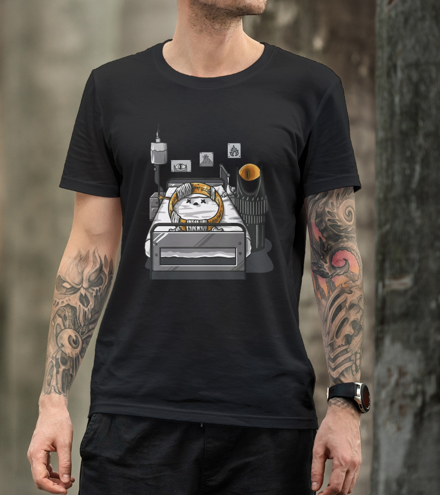 Burn Unit Imagery With Eye And Flame Icons T-Shirt