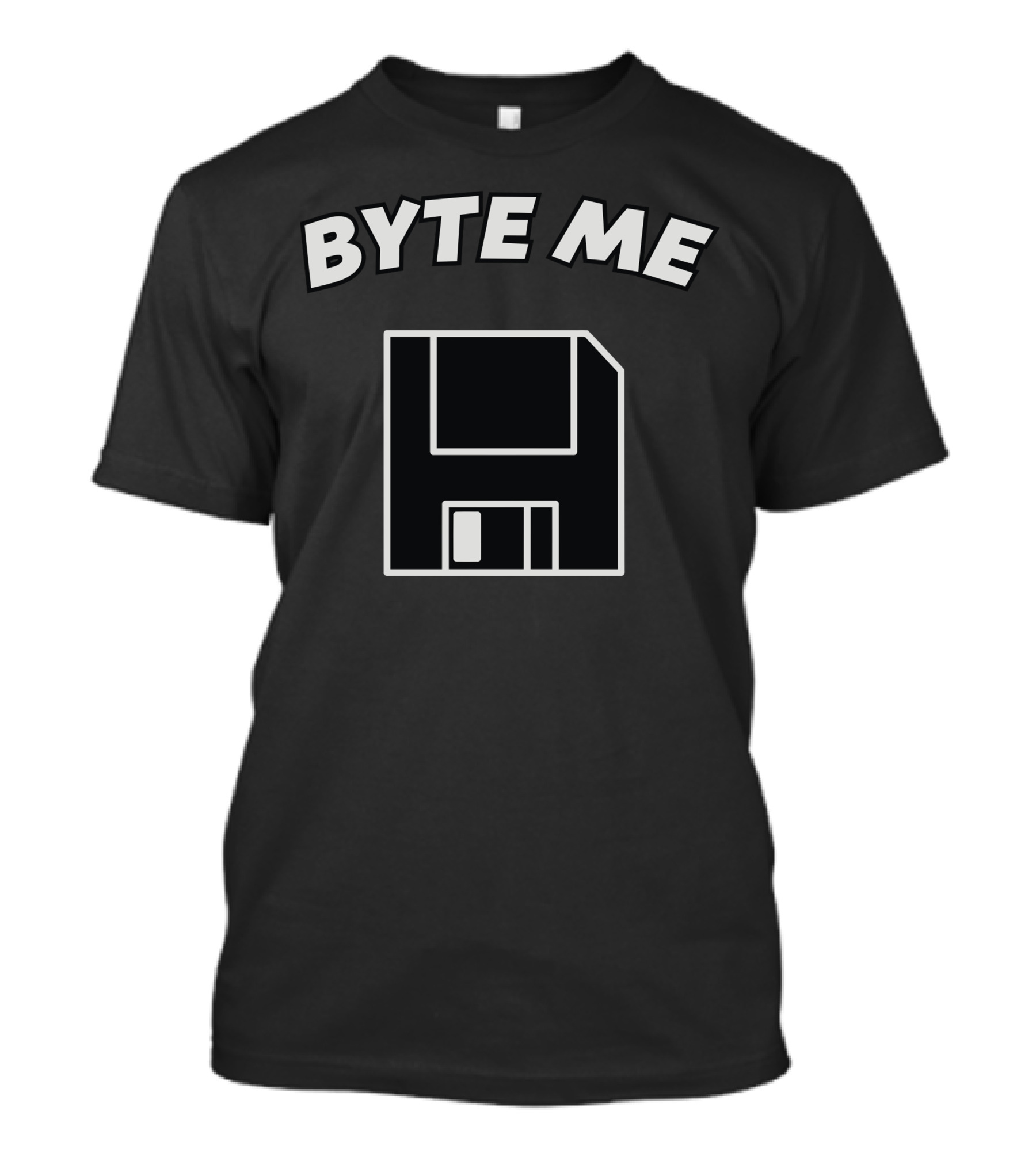 BYTE ME Pun Floppy Disk T-Shirt